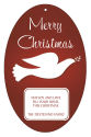 Vertical Oval Red Dove Christmas Hang Tag